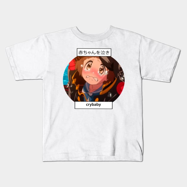 cry baby Kids T-Shirt by steel_ball_scum